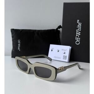 NEW Off White Renton Metallic Grey Unisex Sunglasses